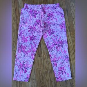 EUC Lilly Pulitzer Emora Knit Pants - Valentines Print - Large